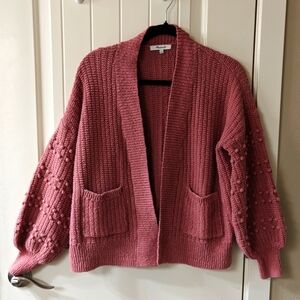 Madewell Pink Bobble Cardigan